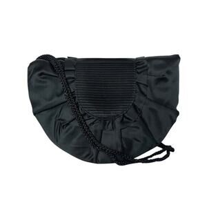 Timmy Woods Beverly Hills Collection Vintage Satin Ruffle Crossbody Evening Bag